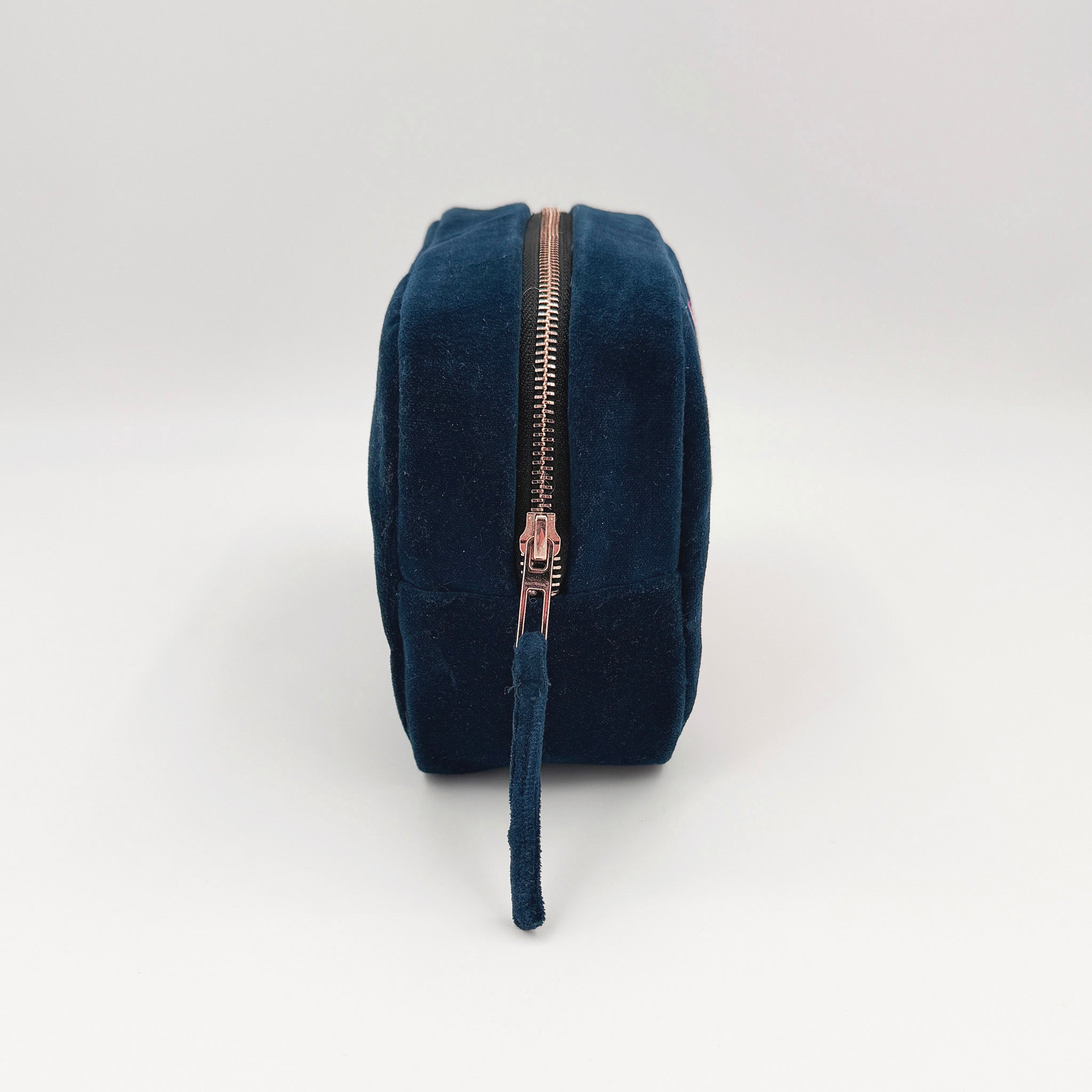 Abundance Embroidered Velvet Makeup Bag