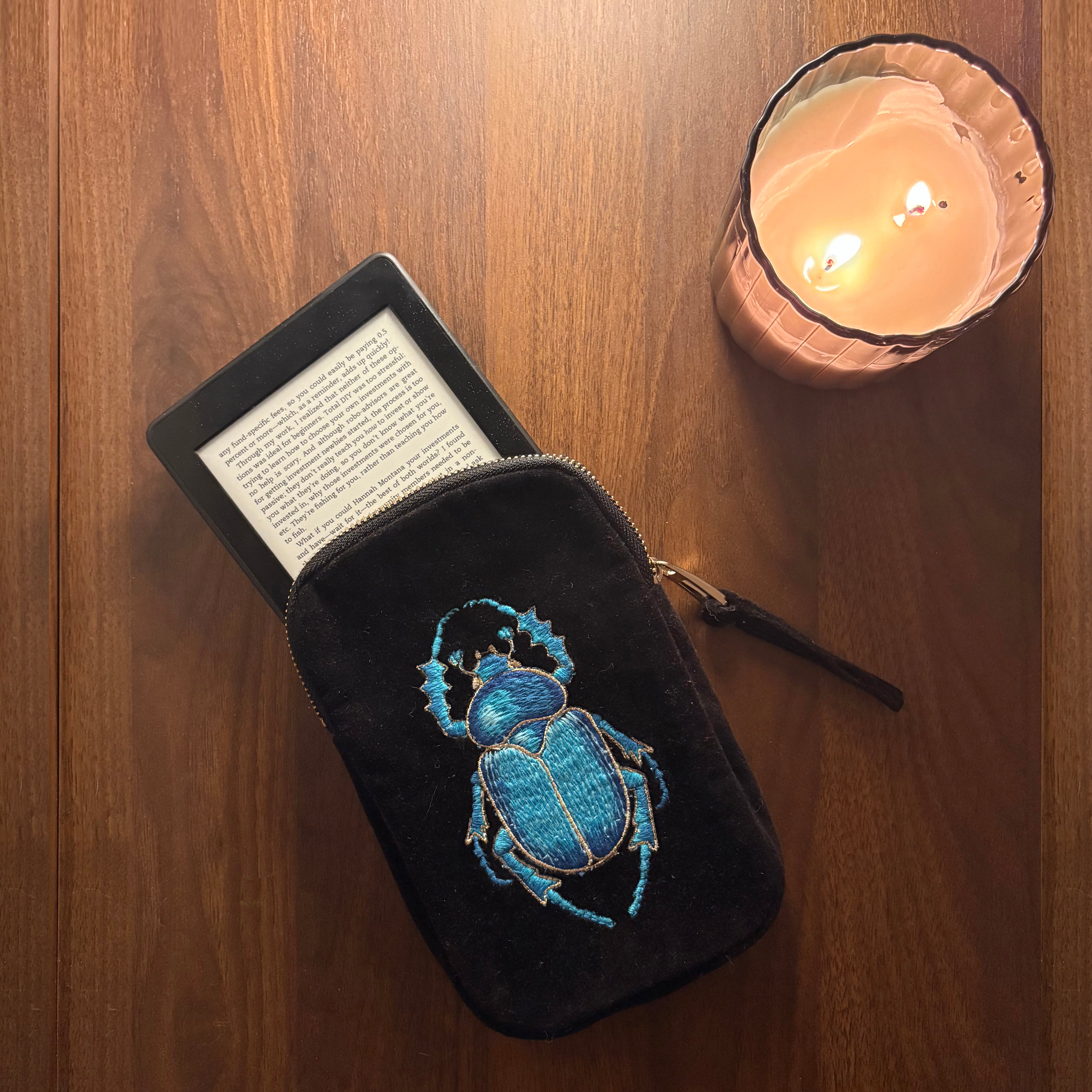 The Guardian Embroidered Velvet Ritual Pouch