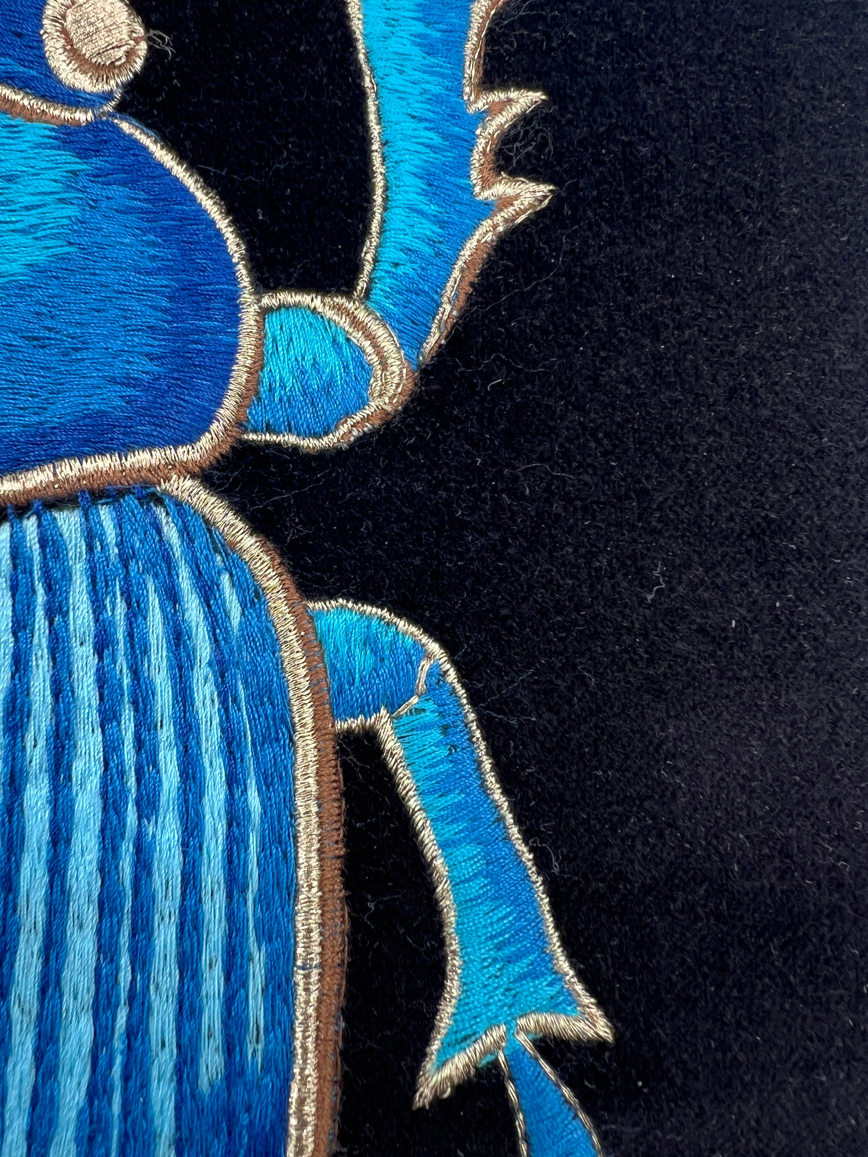 The Guardian Embroidered Velvet Pillow