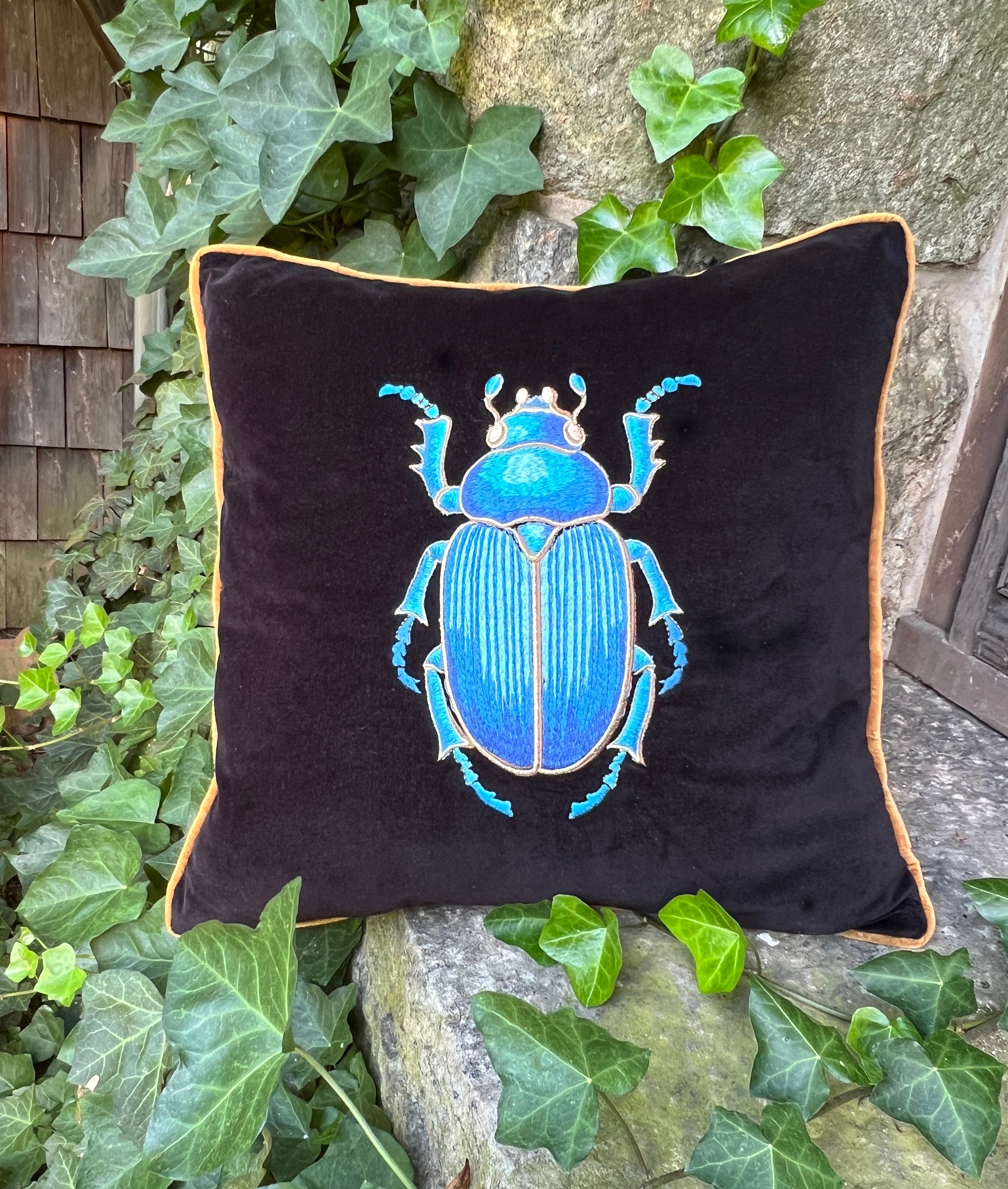 The Guardian Embroidered Velvet Pillow
