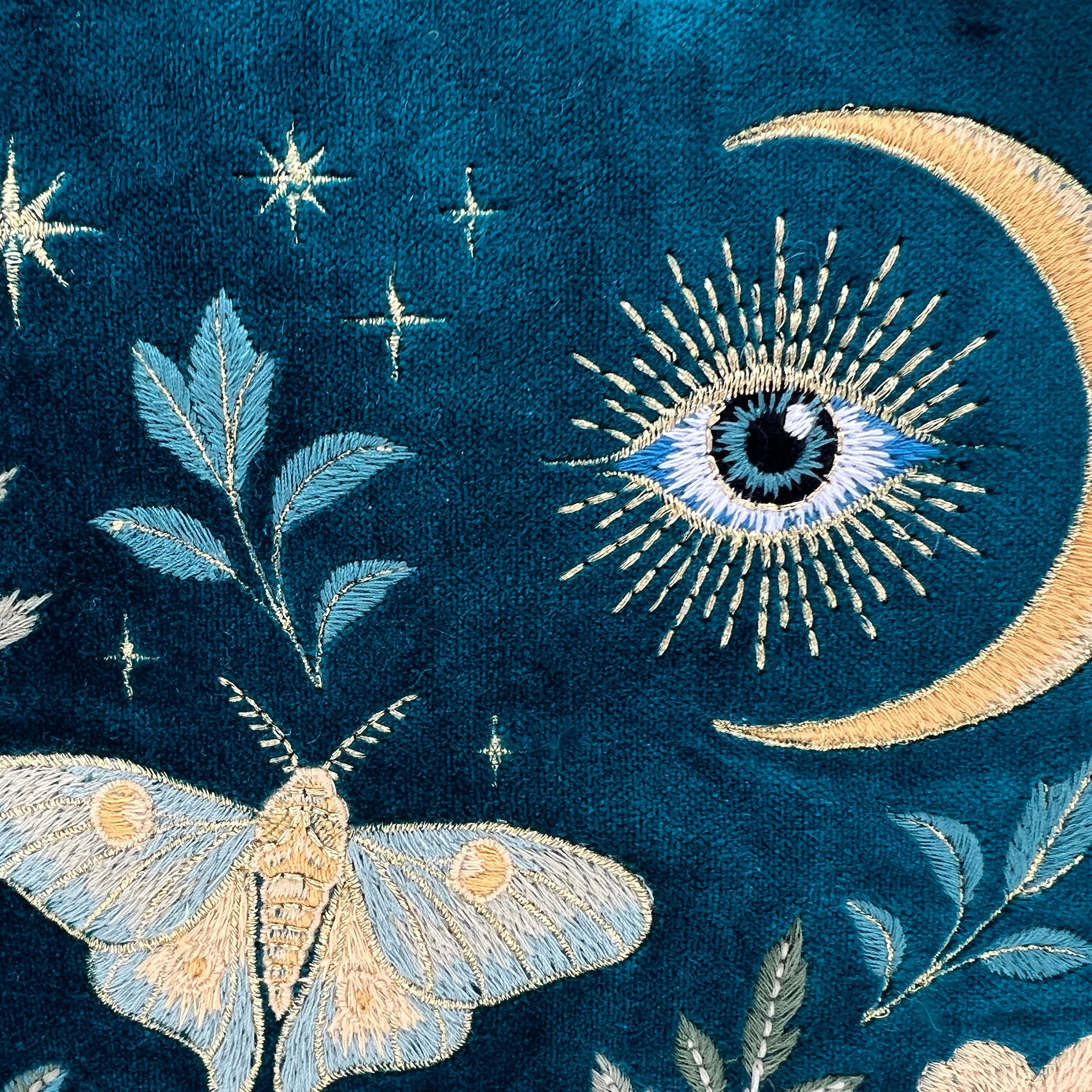 Intuition Embroidered Velvet Everything Pouch