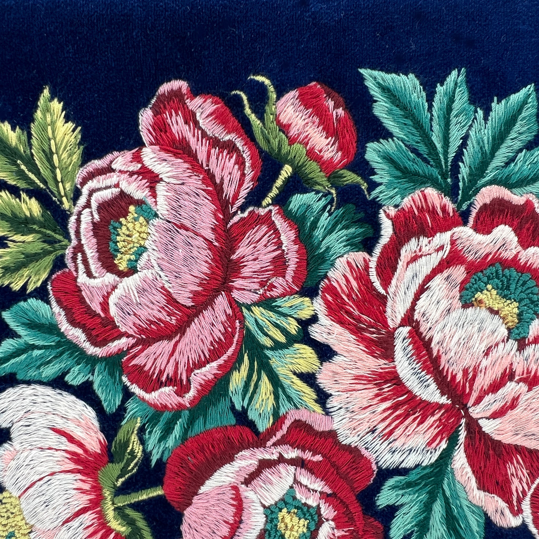 Prosperity Embroidered Velvet Everything Pouch