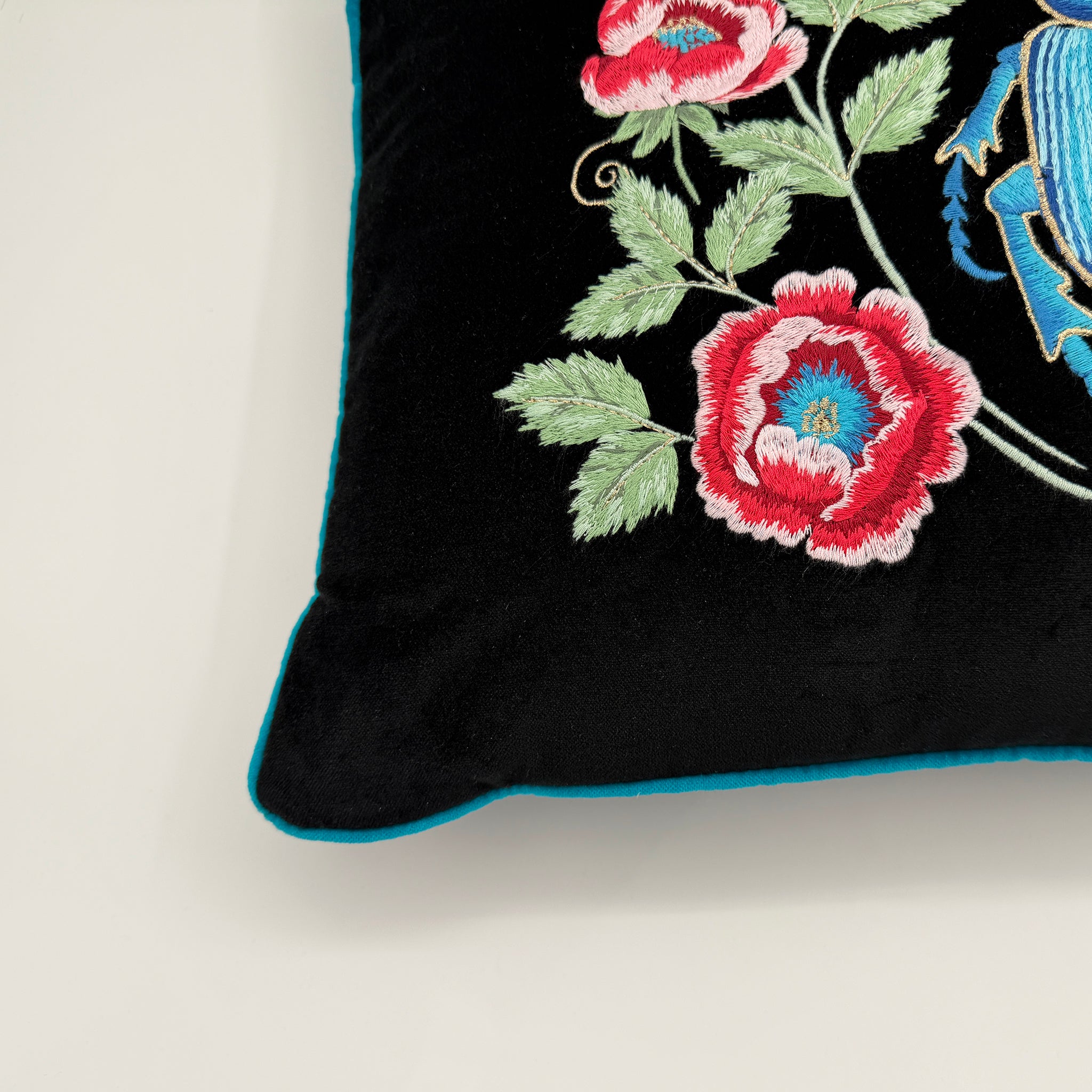 The Sanctuary Embroidered Velvet Pillow