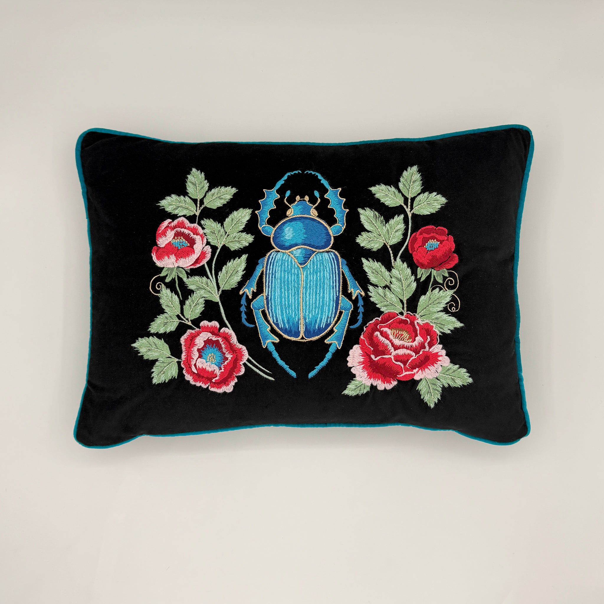The Sanctuary Embroidered Velvet Pillow