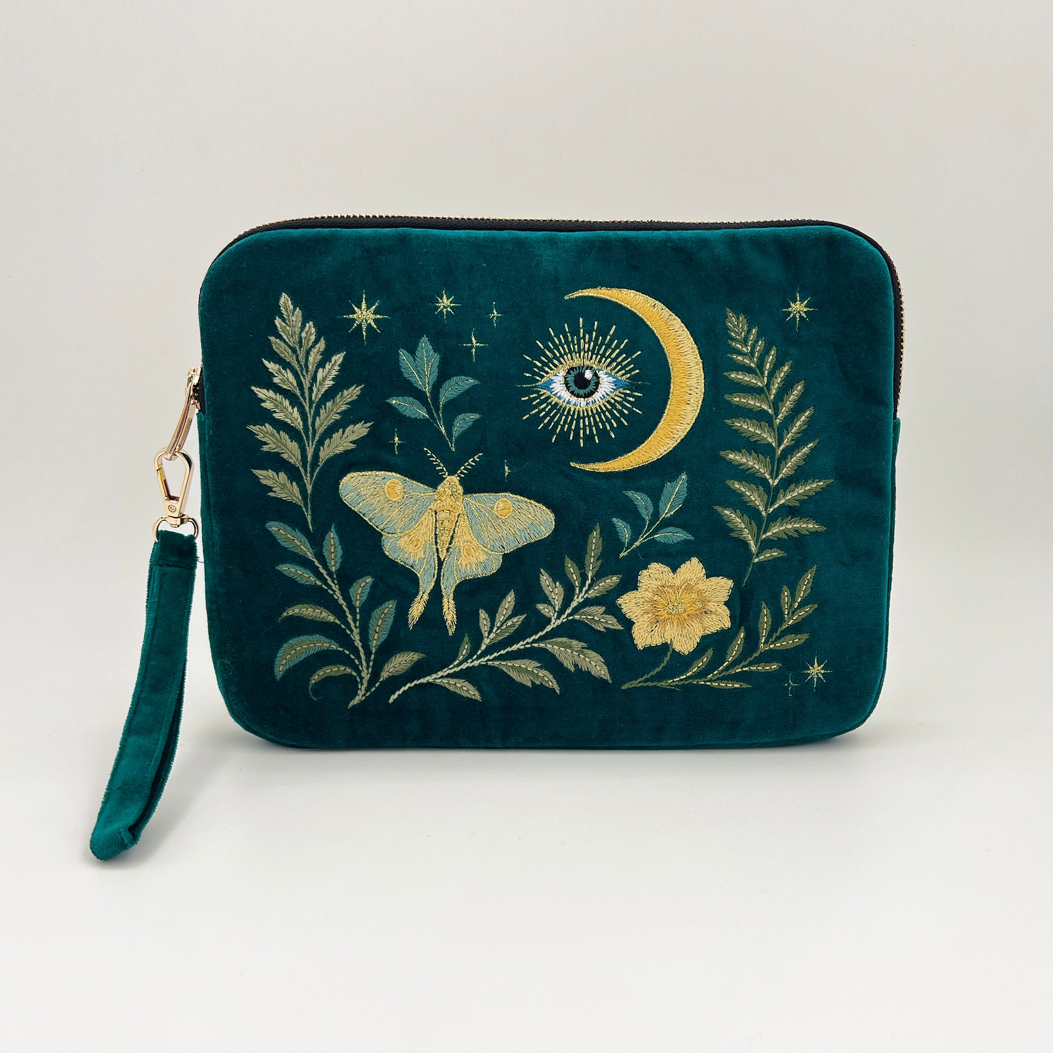 Intuition Embroidered Velvet Everything Pouch
