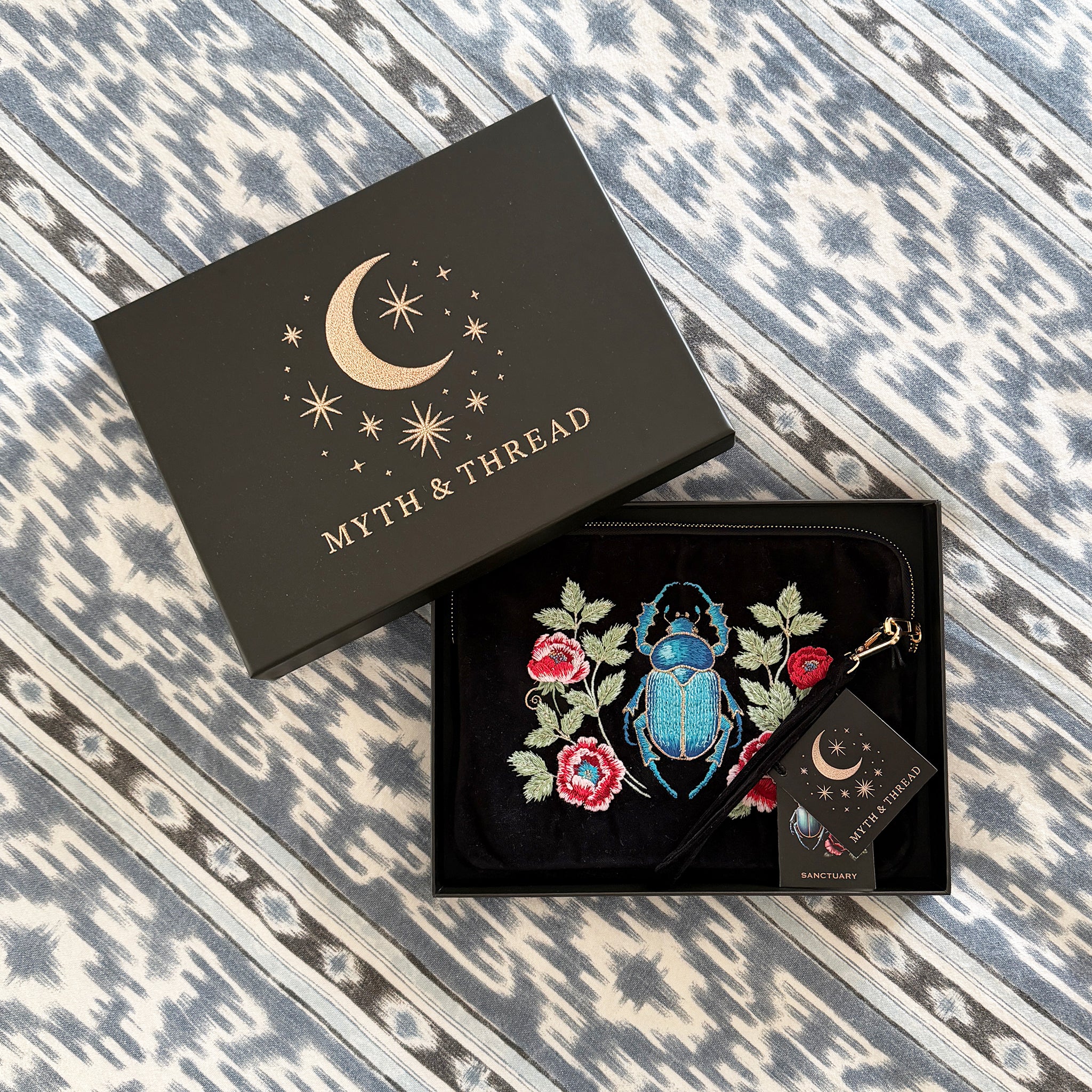 Sanctuary Embroidered Velvet Everything Pouch