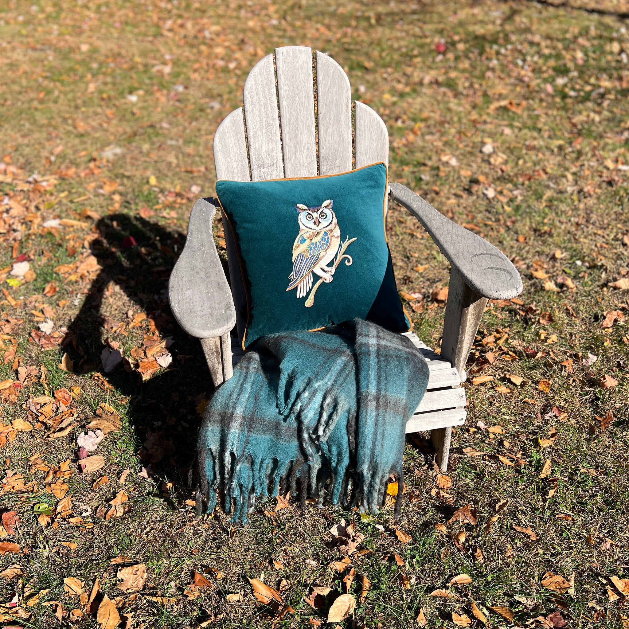 Wisdom Embroidered Velvet Pillow