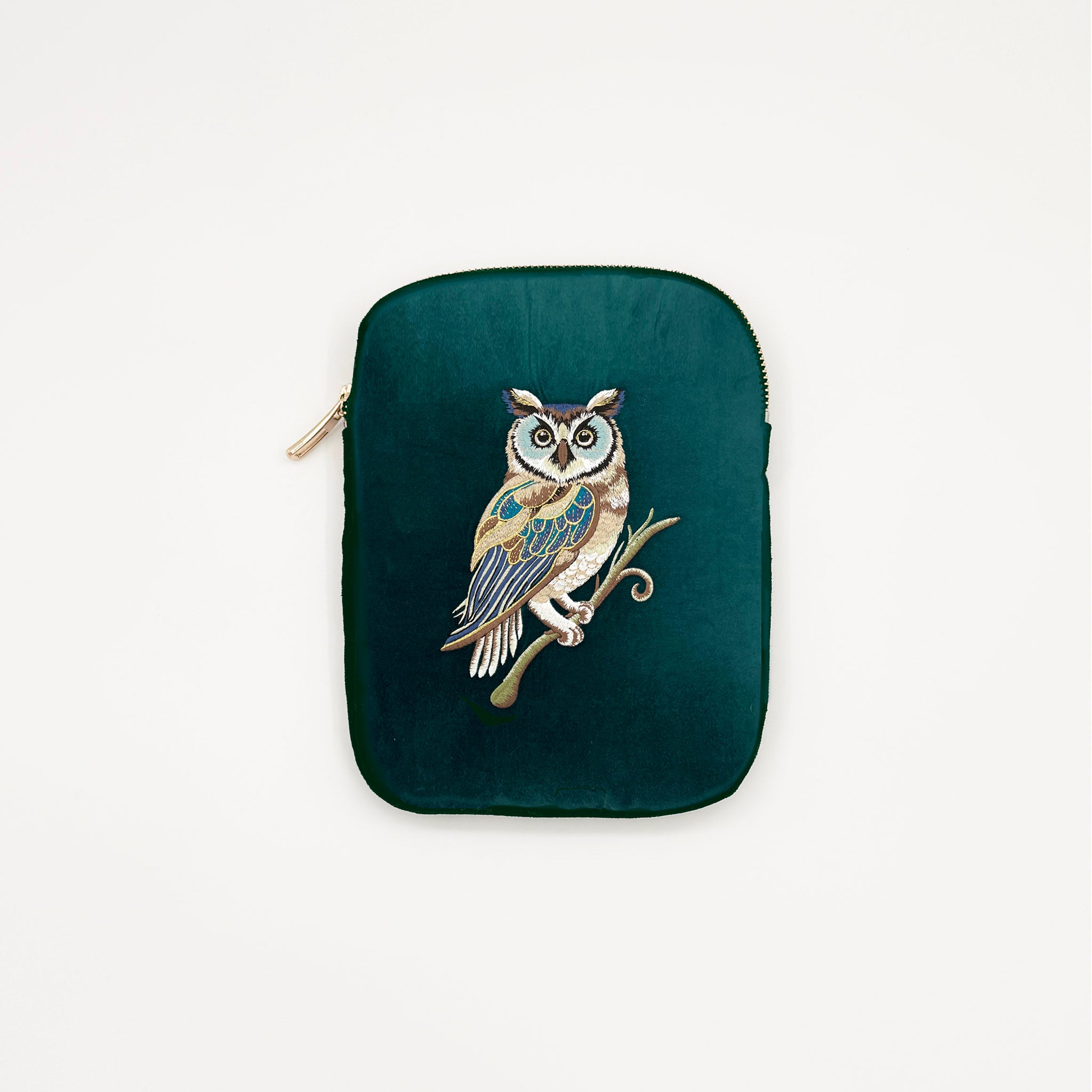 Wisdom Embroidered Velvet Ritual Pouch