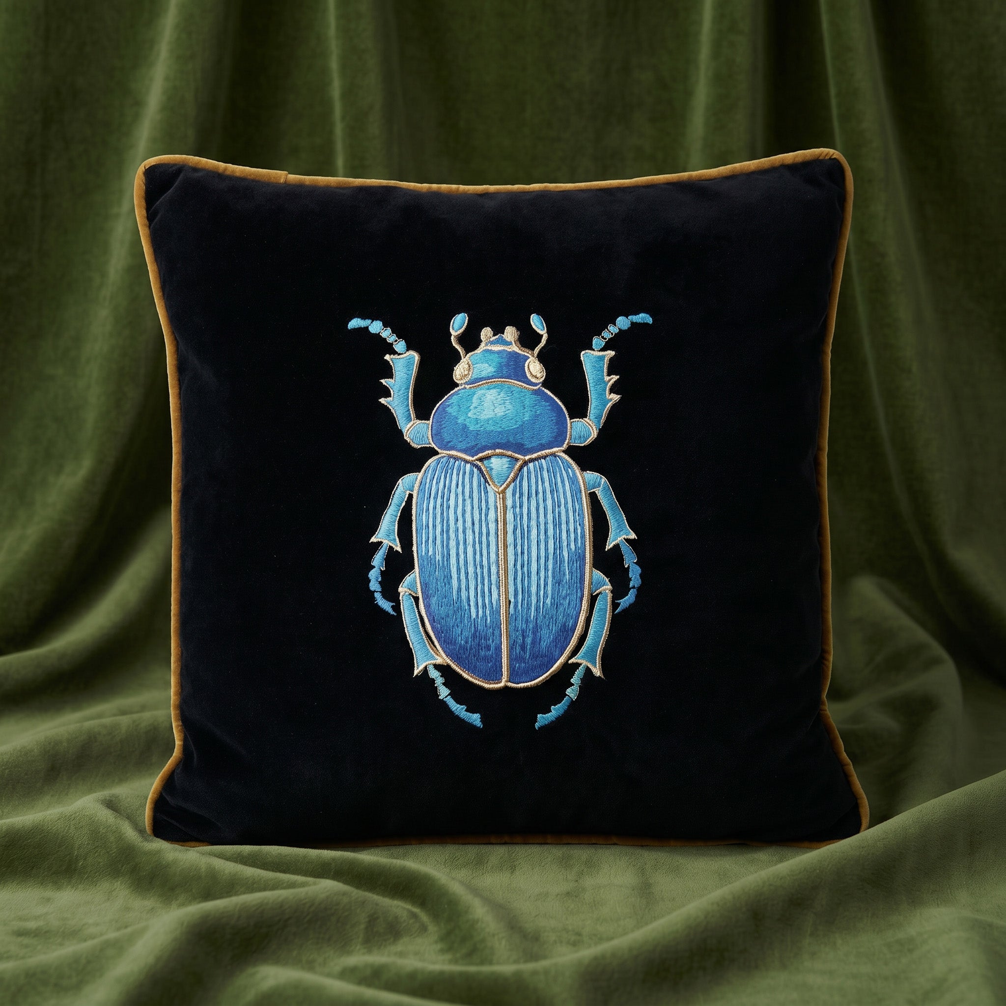 The Guardian Embroidered Velvet Pillow