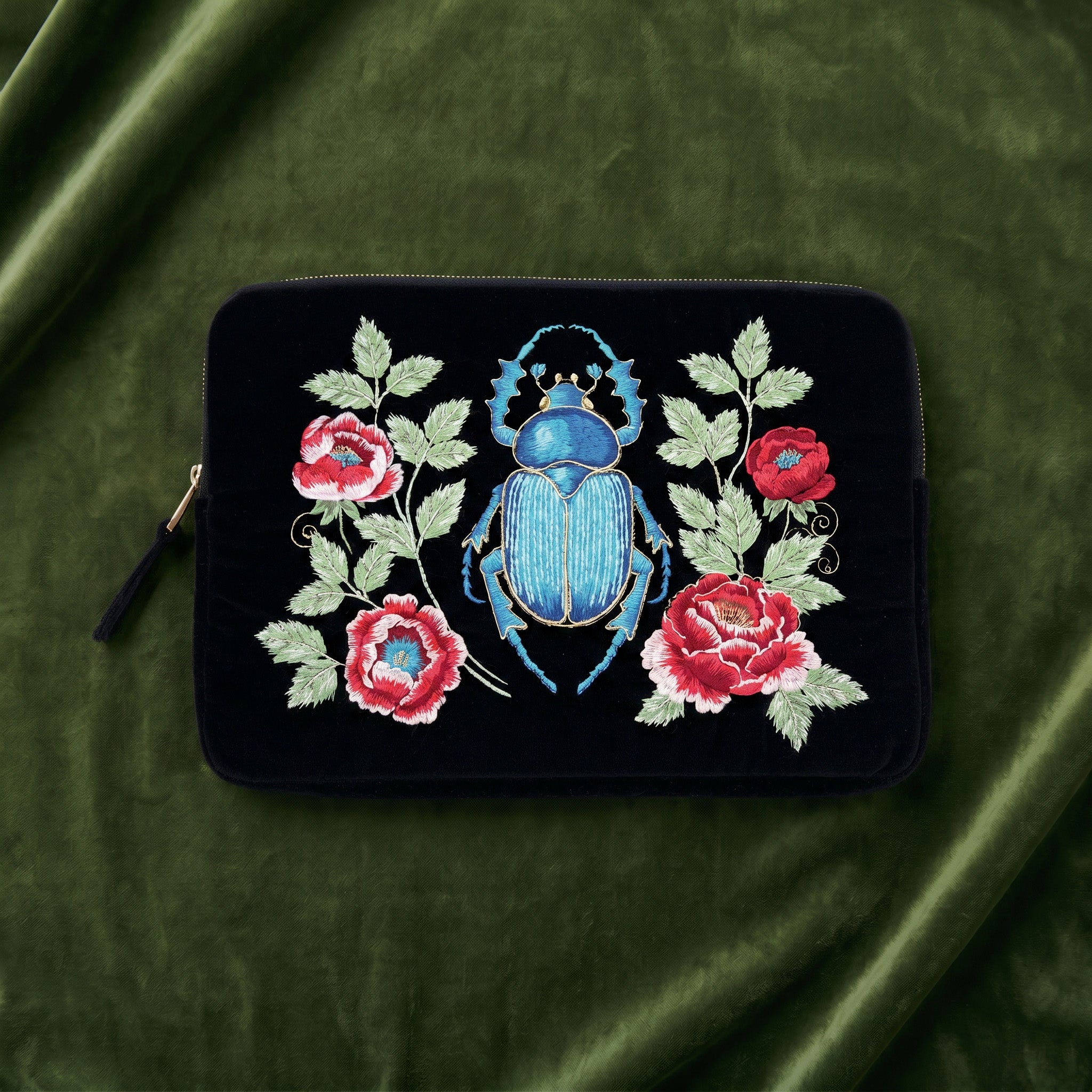 Sanctuary Embroidered Velvet Laptop Sleeve