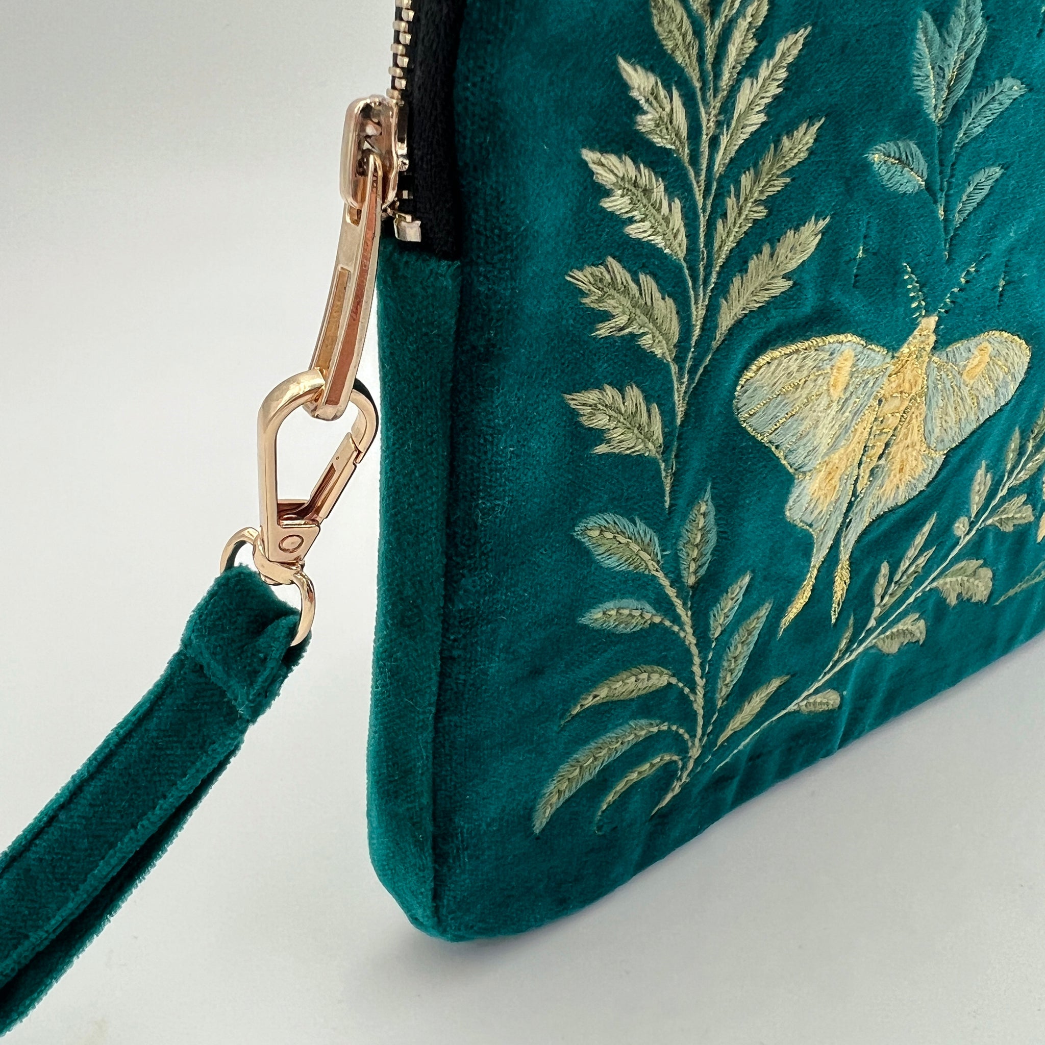 Intuition Embroidered Velvet Everything Pouch