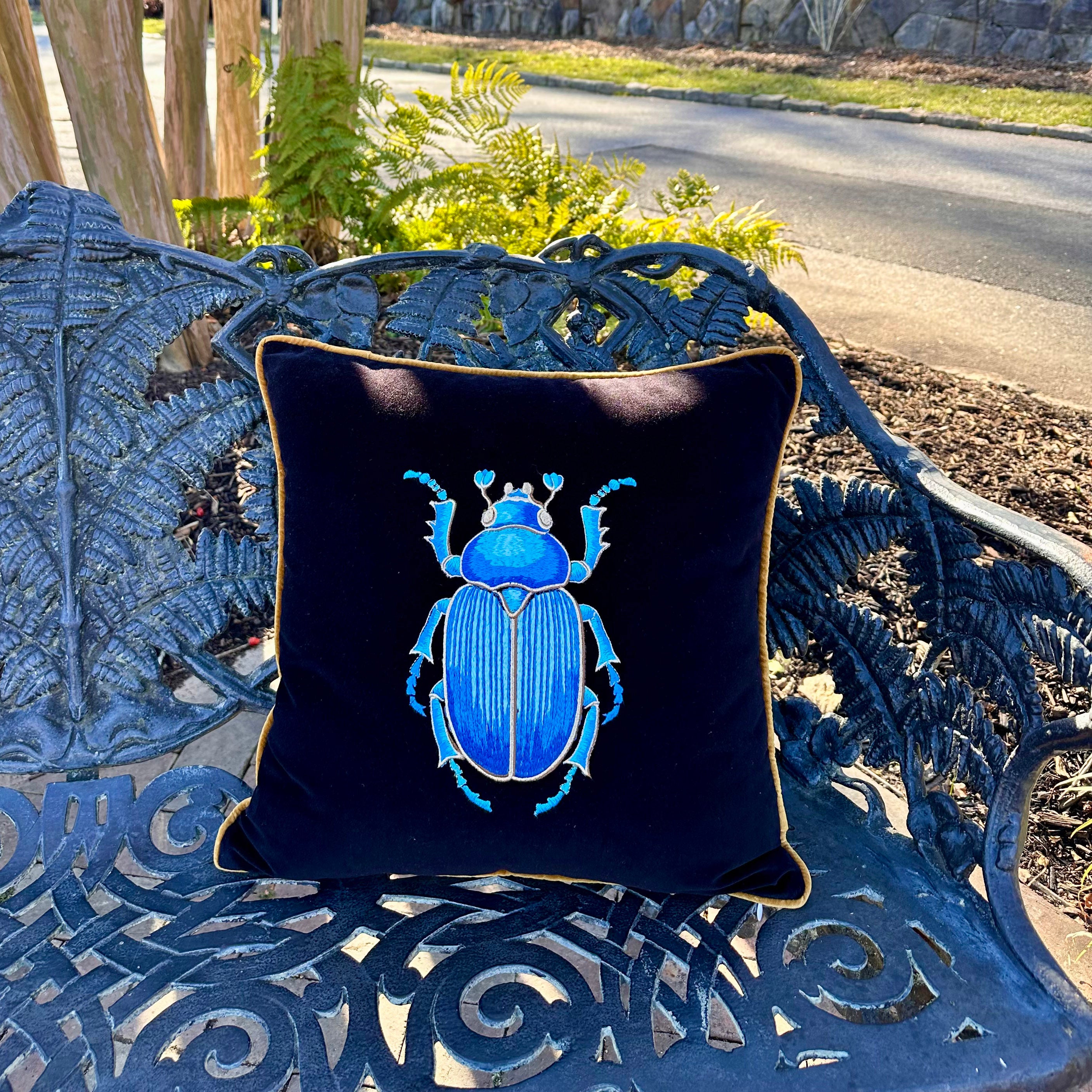 The Guardian Embroidered Velvet Pillow
