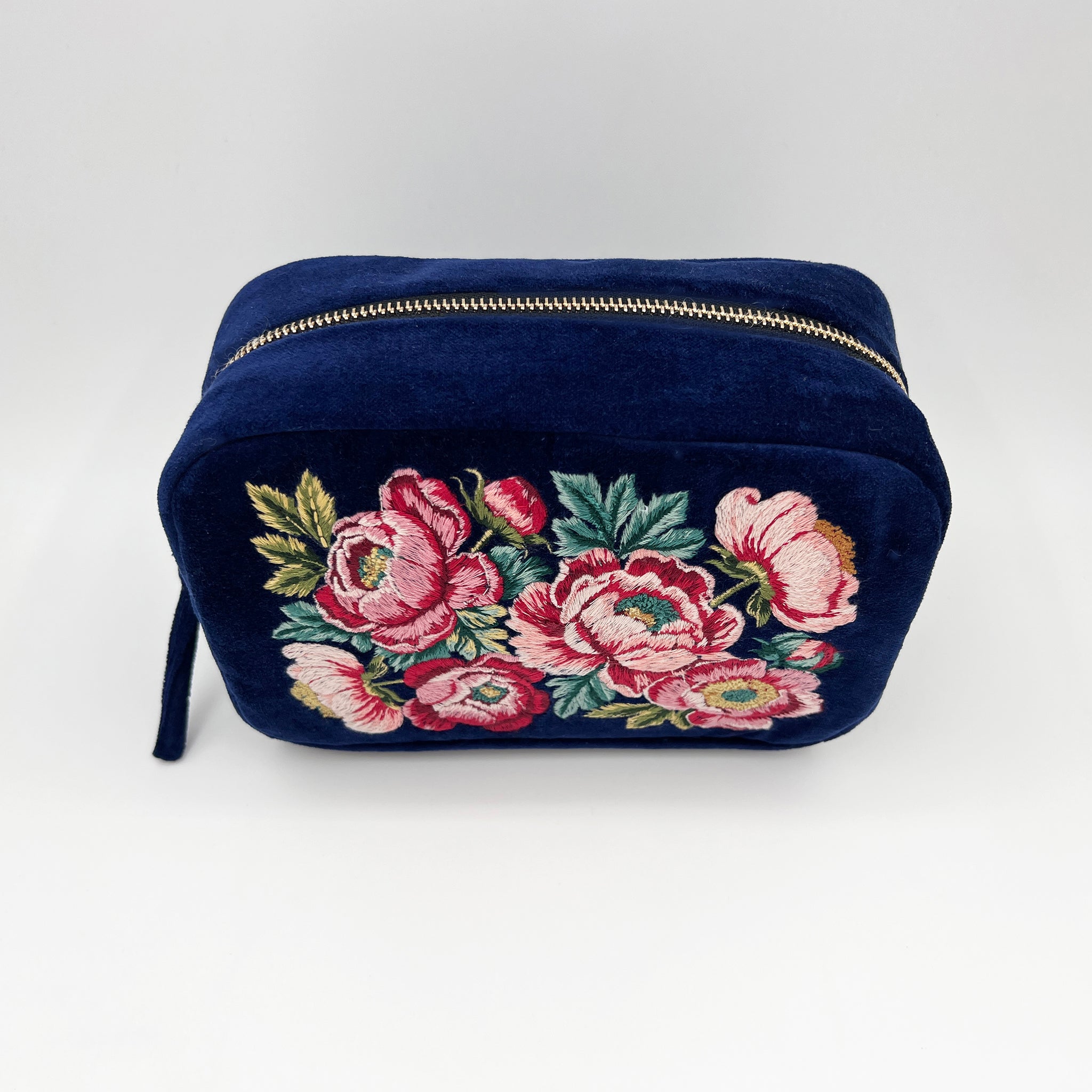 Prosperity Embroidered Velvet Makeup Bag