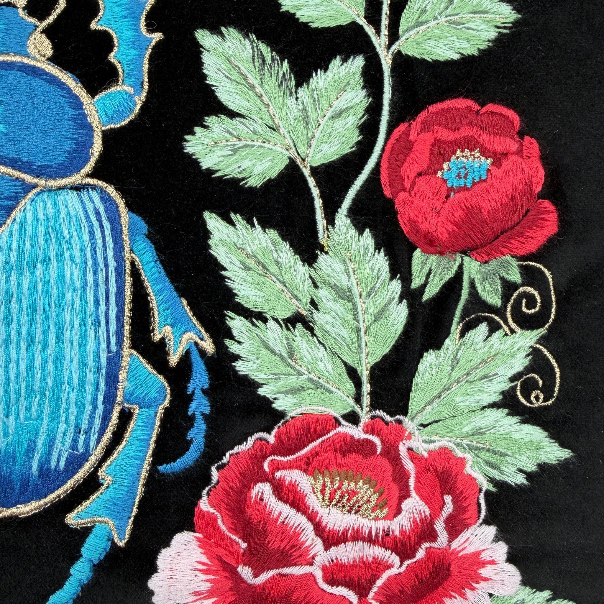 The Sanctuary Embroidered Velvet Pillow