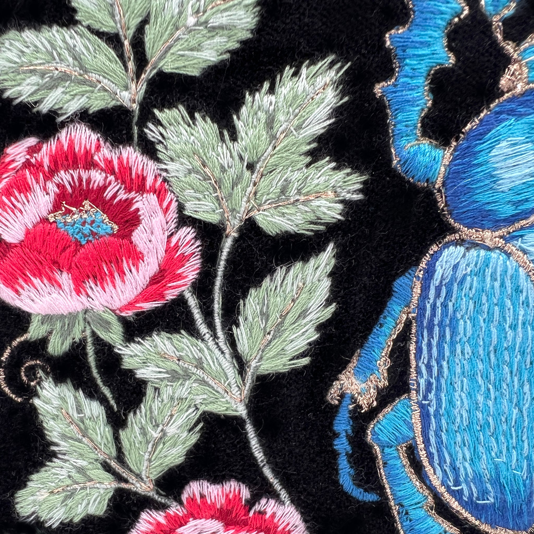 Sanctuary Embroidered Velvet Everything Pouch