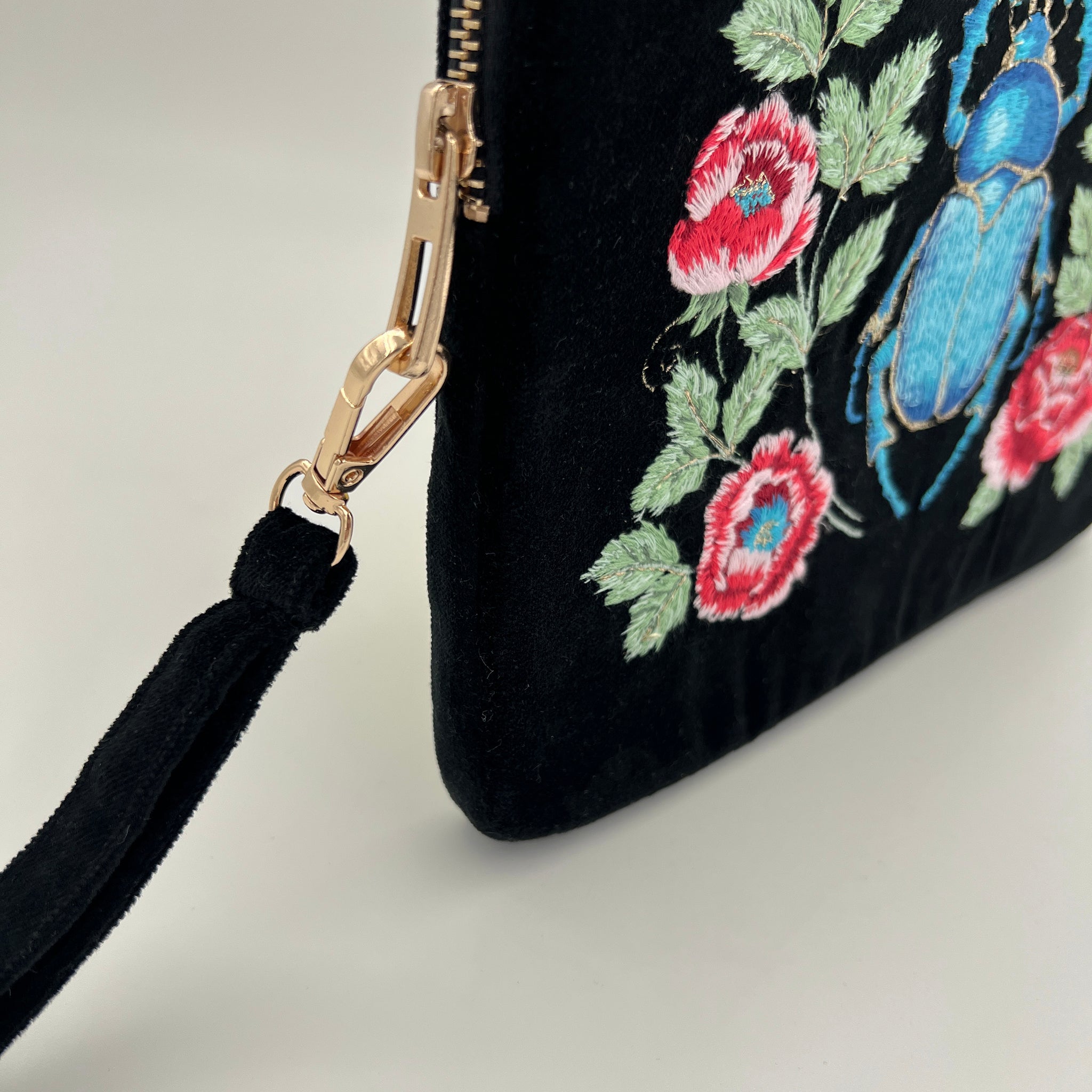 Sanctuary Embroidered Velvet Everything Pouch