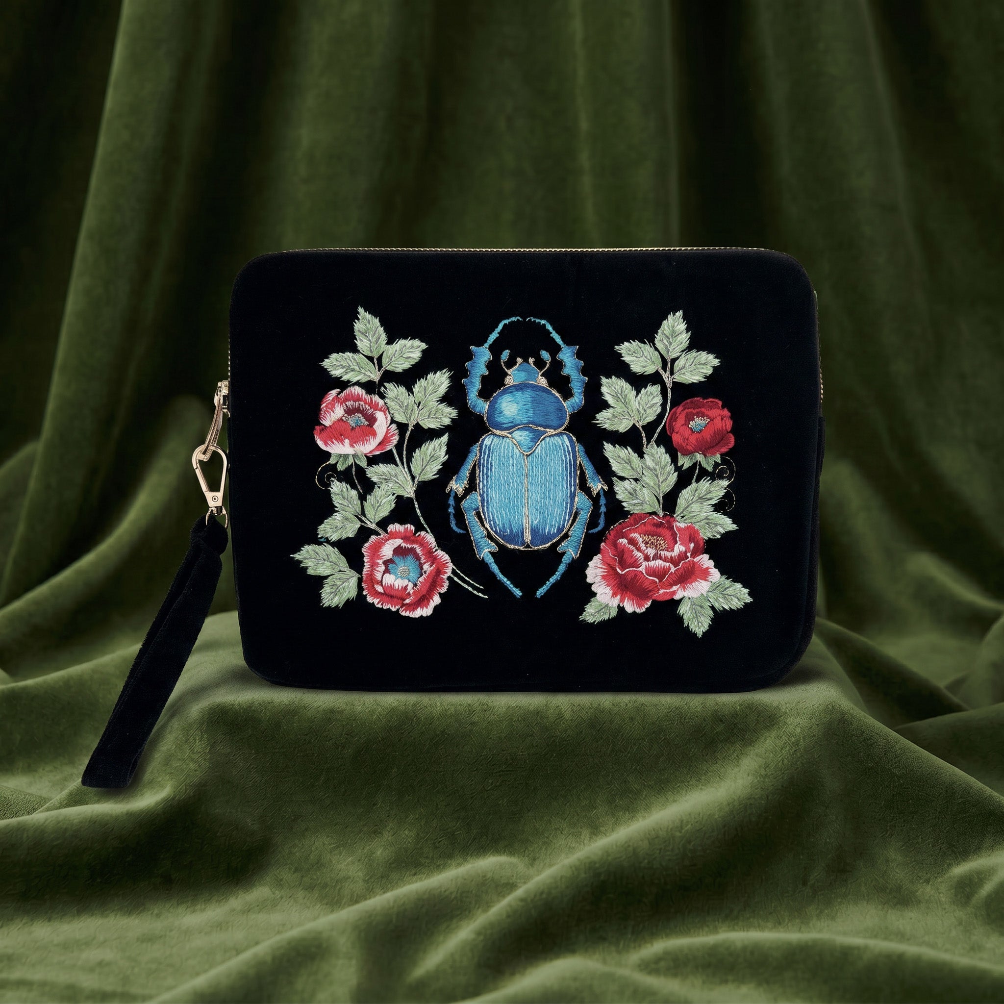 Sanctuary Embroidered Velvet Everything Pouch