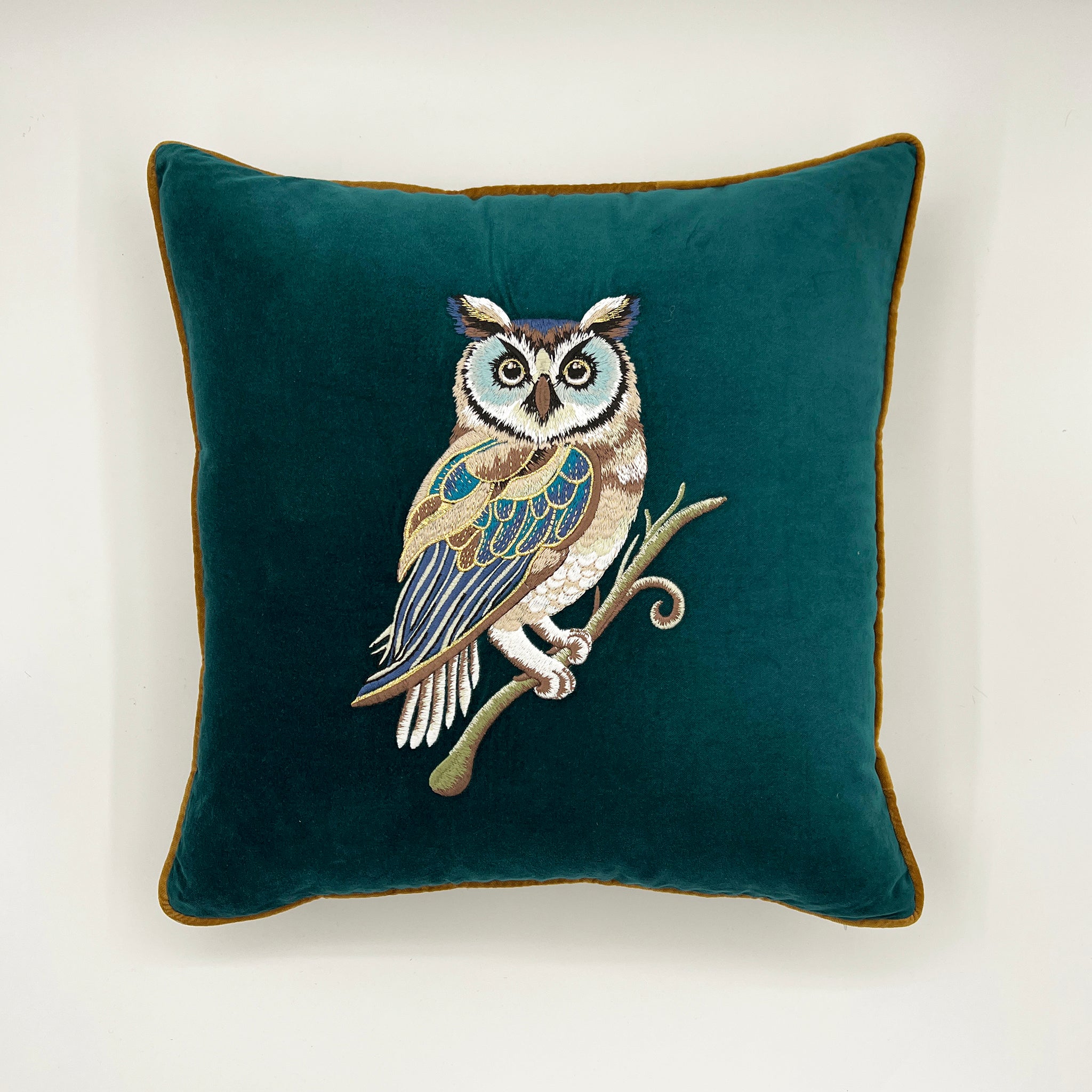 Wisdom Embroidered Velvet Pillow