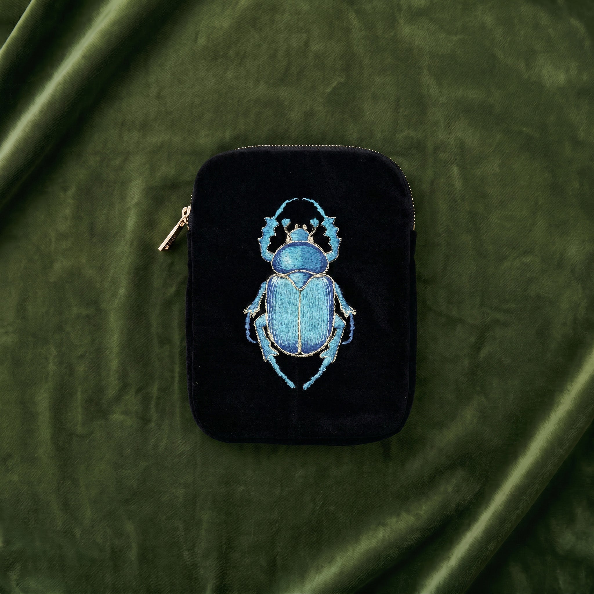 The Guardian Embroidered Velvet Ritual Pouch