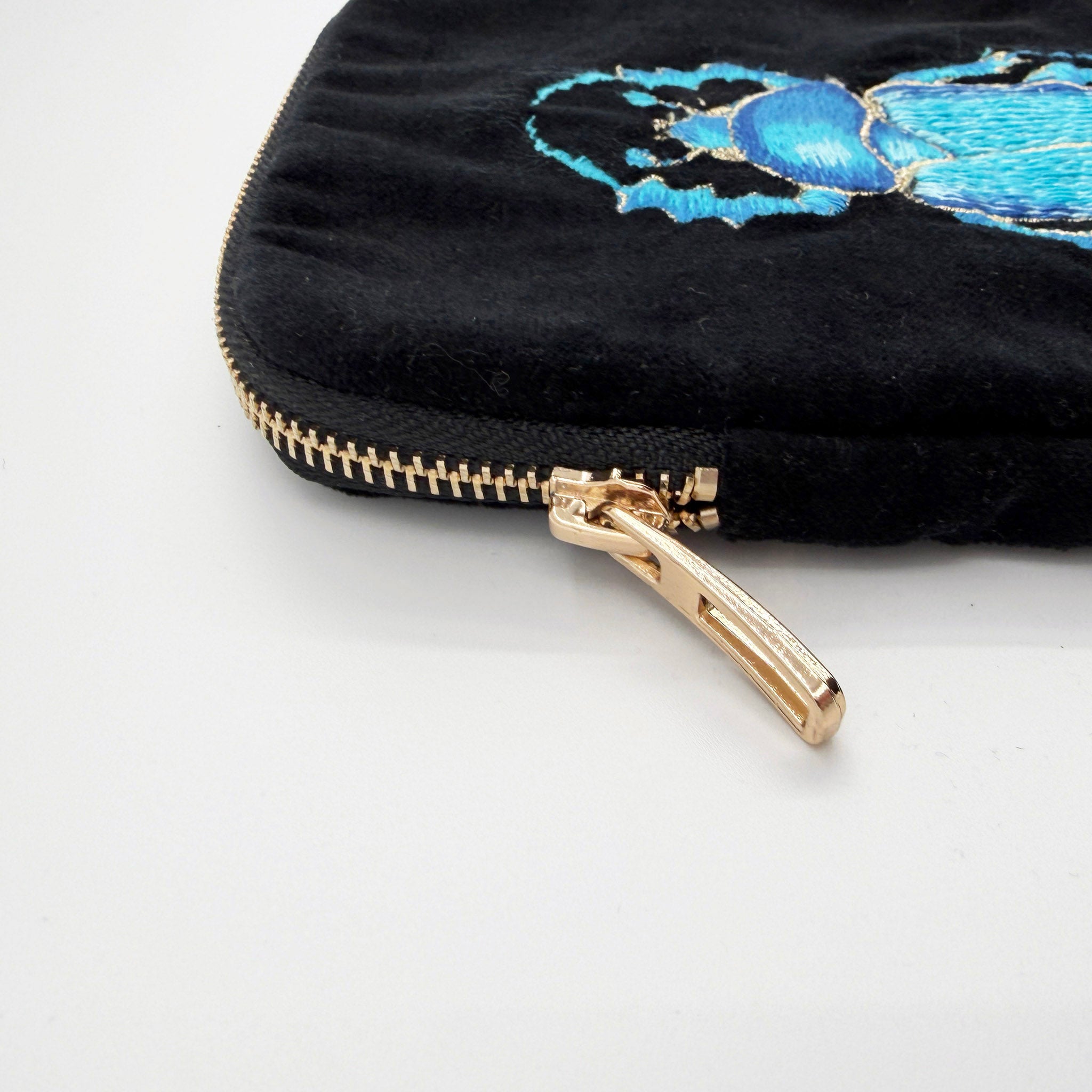 The Guardian Embroidered Velvet Ritual Pouch