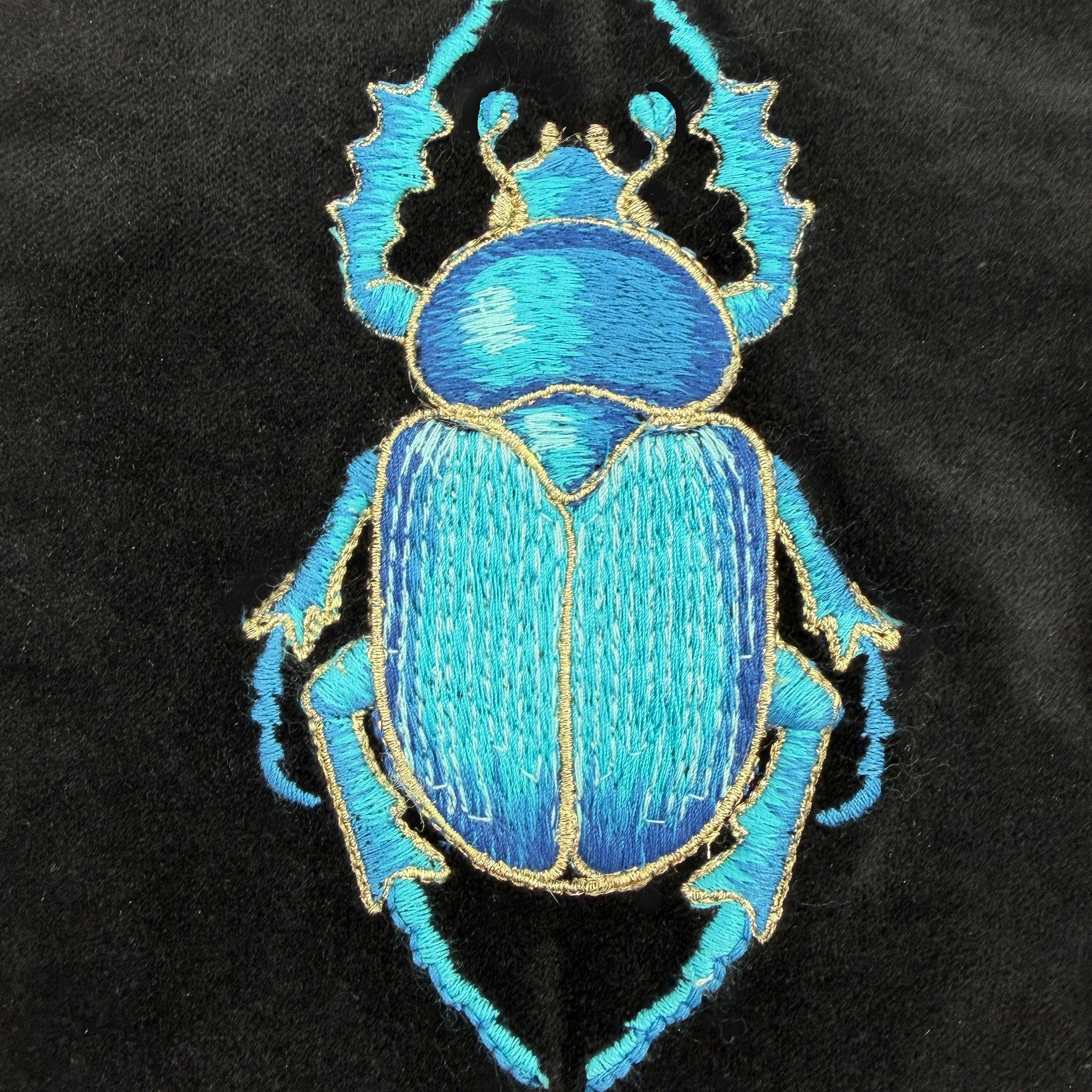 The Guardian Embroidered Velvet Ritual Pouch