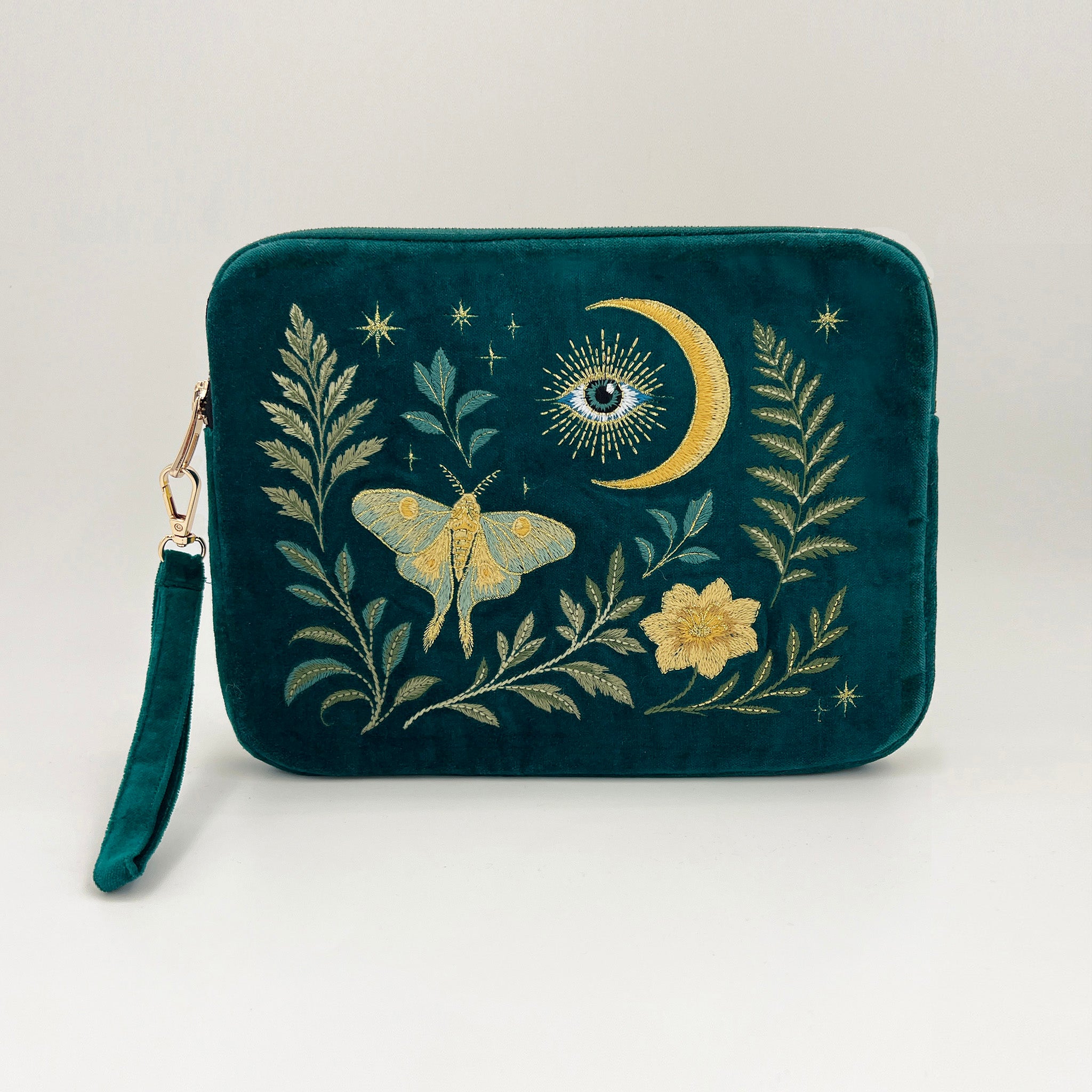 Intuition Embroidered Velvet Everything Pouch
