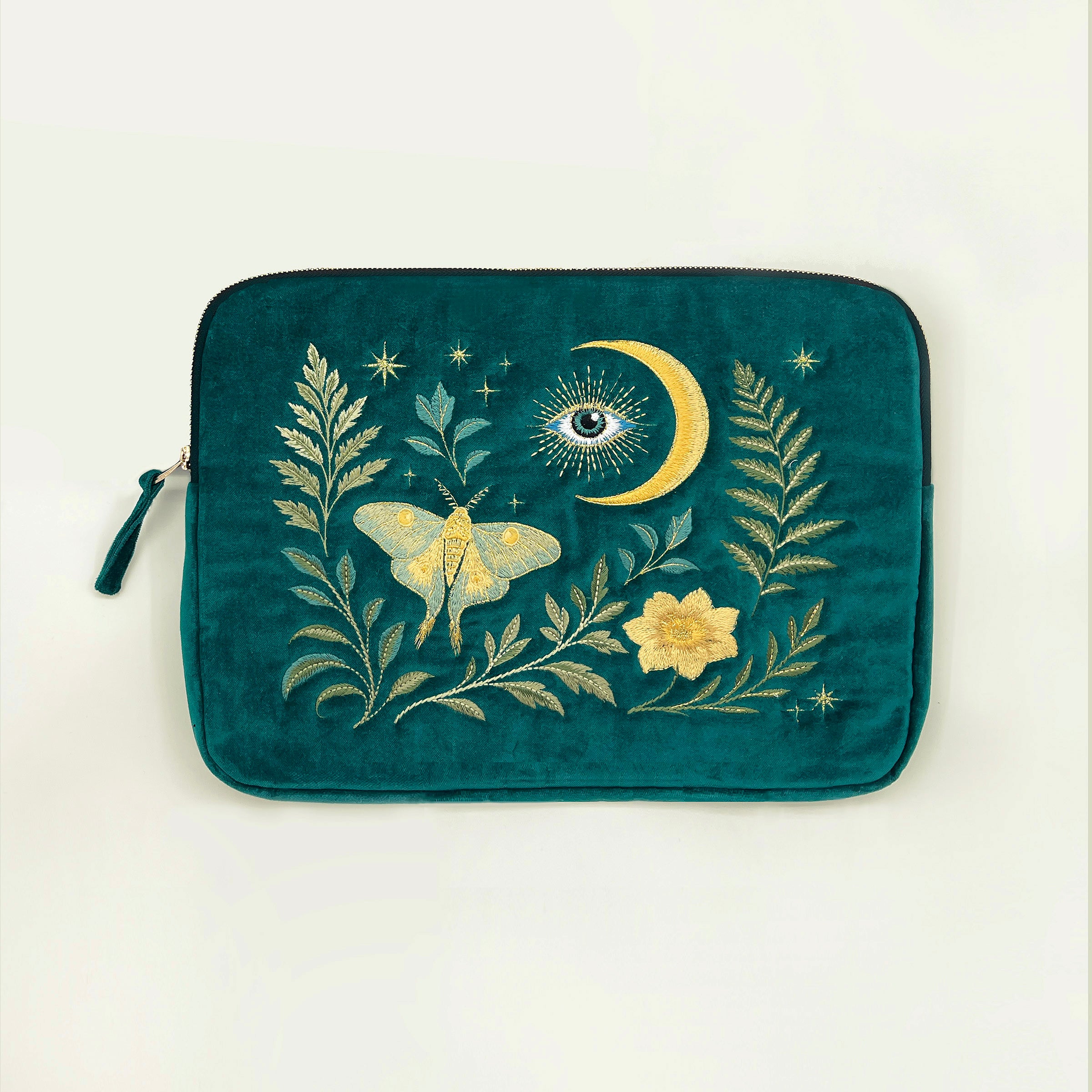 Intuition Embroidered Velvet Laptop Sleeve