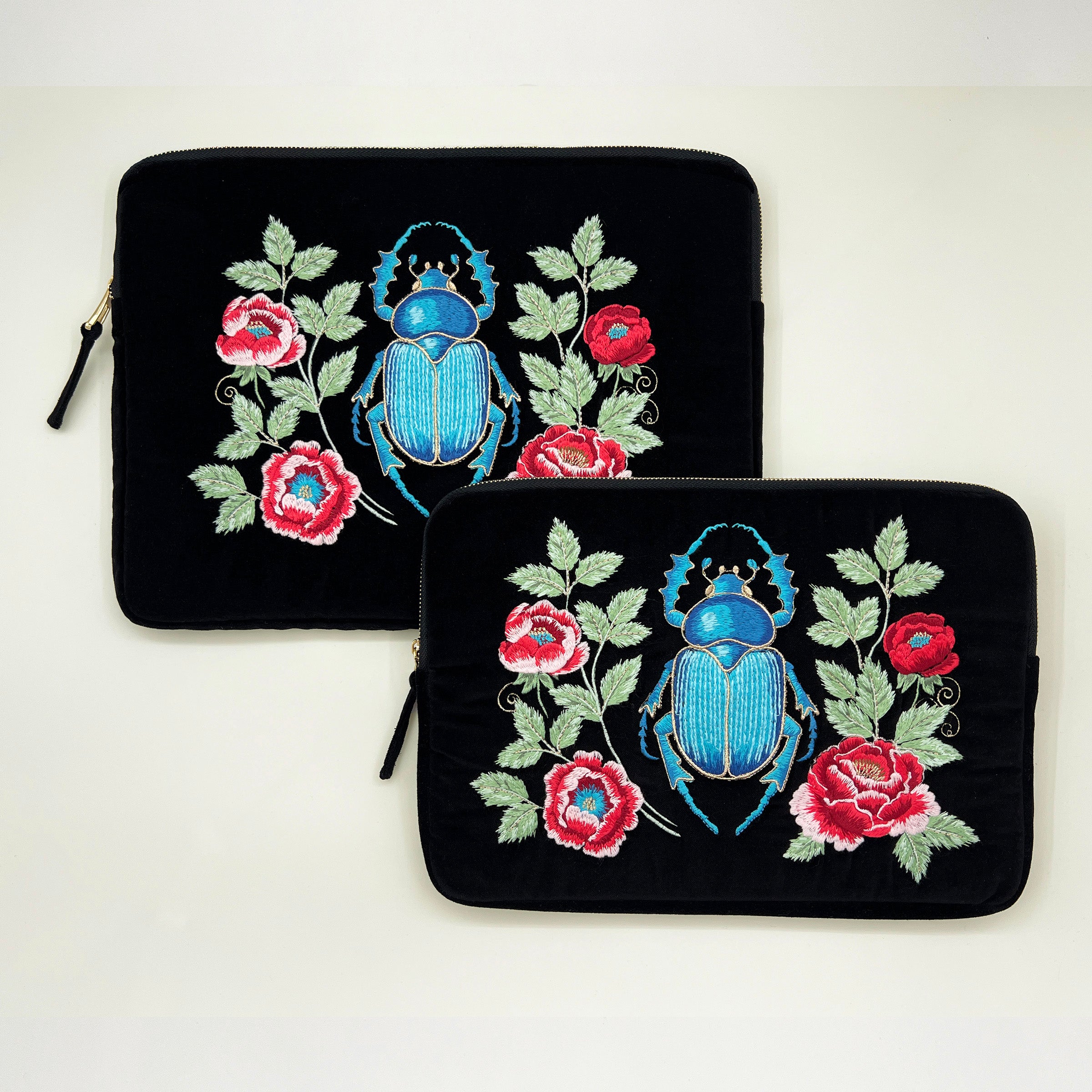 Sanctuary Embroidered Velvet Laptop Sleeve
